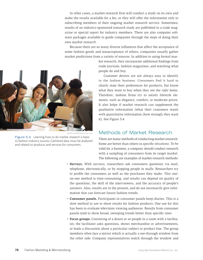 Fashion Marketing & Merchandising, 5th Edition page 78