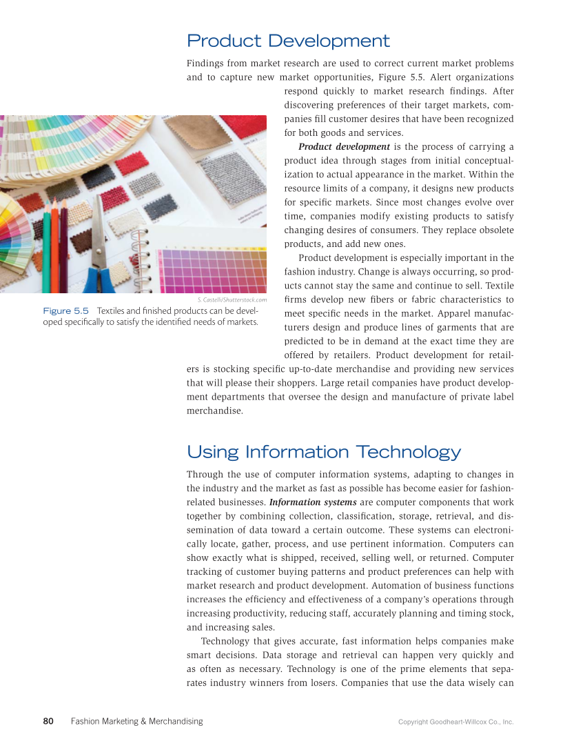 Fashion Marketing & Merchandising, 5th Edition page 80