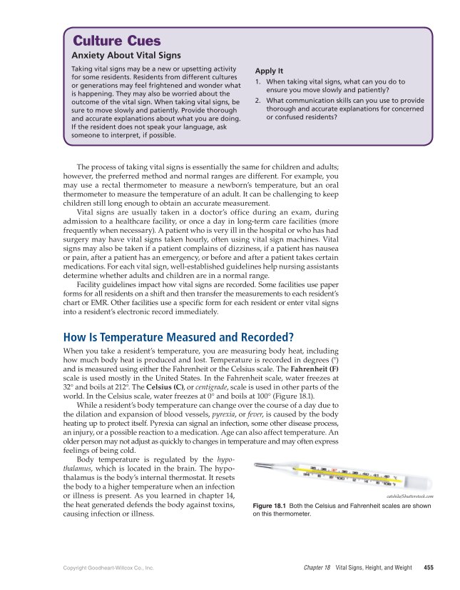 The Nursing Assistant: Essentials of Holistic Care, 1st Edition page 455