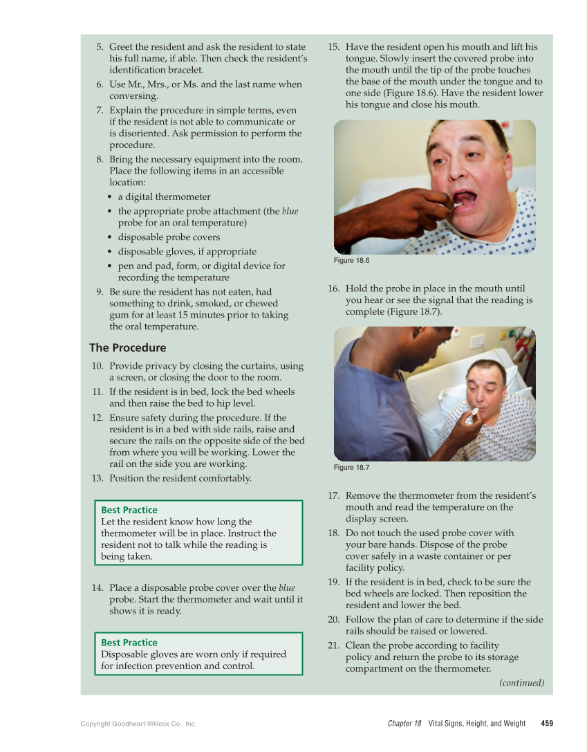 The Nursing Assistant: Essentials of Holistic Care, 1st Edition page 459