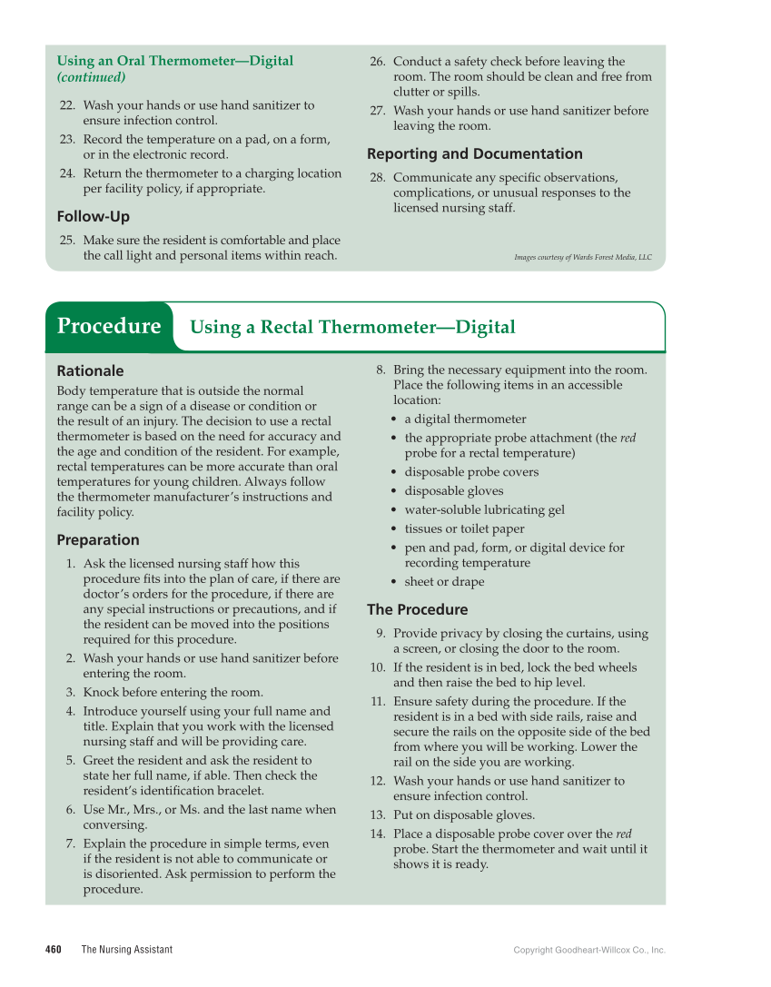 The Nursing Assistant: Essentials of Holistic Care, 1st Edition page 460