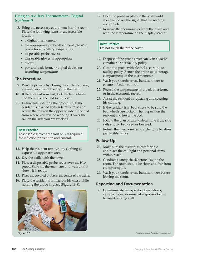 The Nursing Assistant: Essentials of Holistic Care, 1st Edition page 462