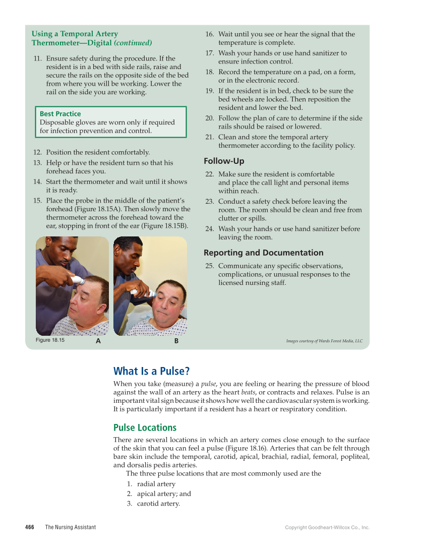The Nursing Assistant: Essentials of Holistic Care, 1st Edition page 466