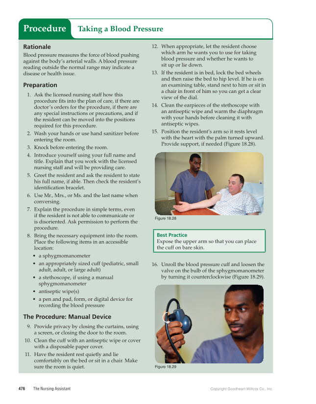 The Nursing Assistant: Essentials of Holistic Care, 1st Edition page 476