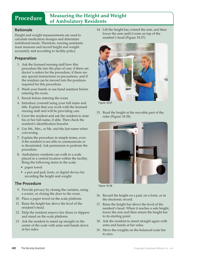 The Nursing Assistant: Essentials of Holistic Care, 1st Edition page 482