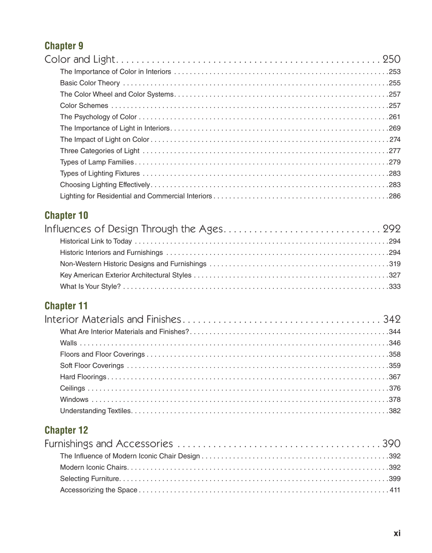 Interiors: Design, Process, and Practice, 2nd Edition page x
