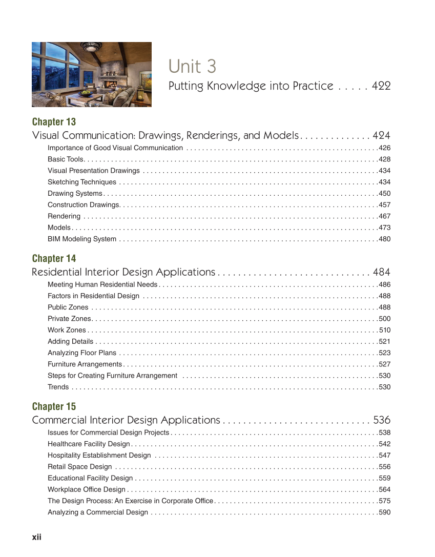 Interiors: Design, Process, and Practice, 2nd Edition page xii