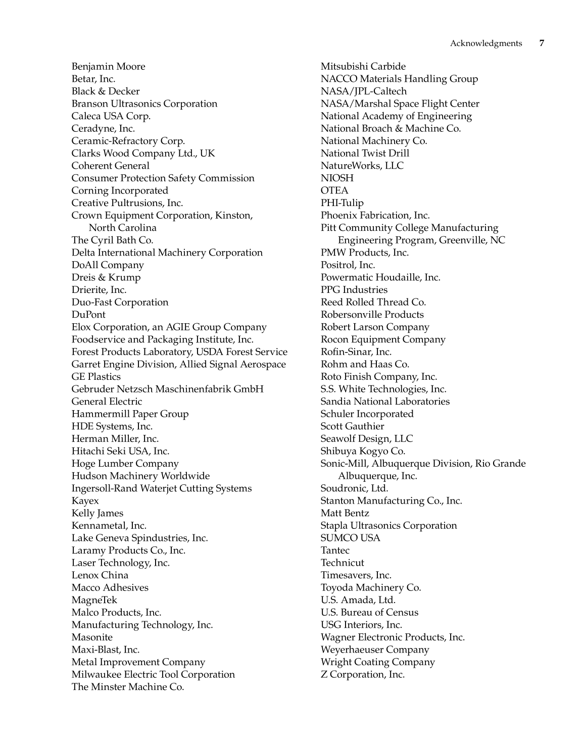 Manufacturing Processes, 3rd Edition page 7