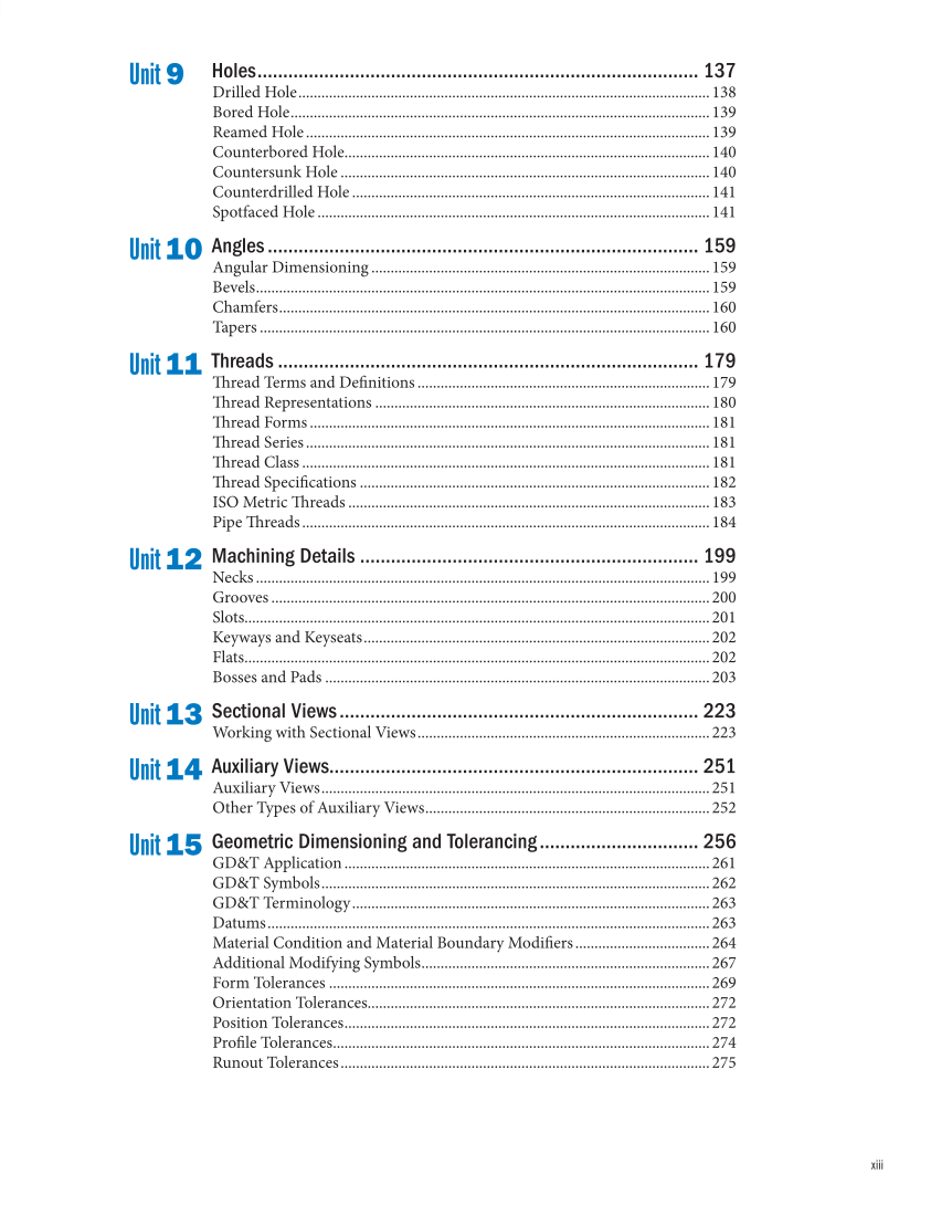 Machine Trades Print Reading 7e page xiii