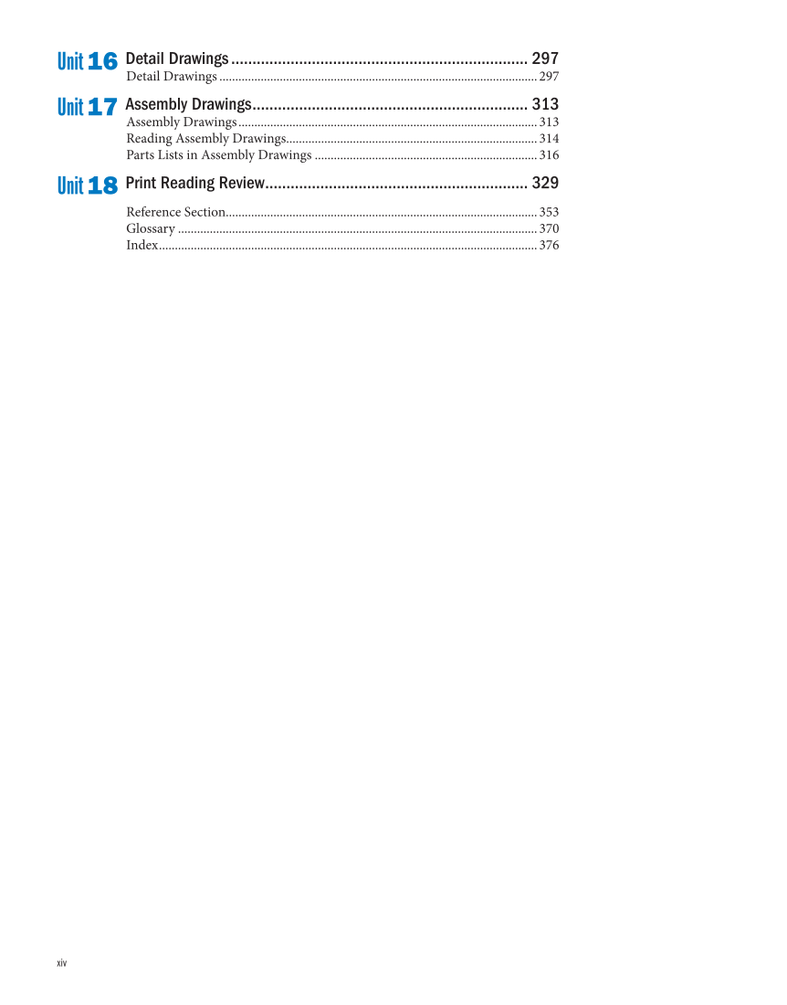Machine Trades Print Reading 7e page xiv