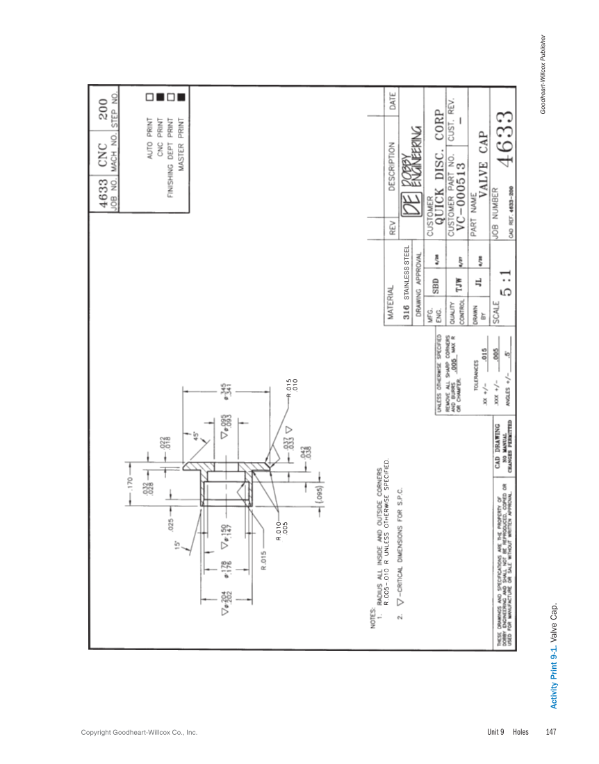 Machine Trades Print Reading 7e page 147