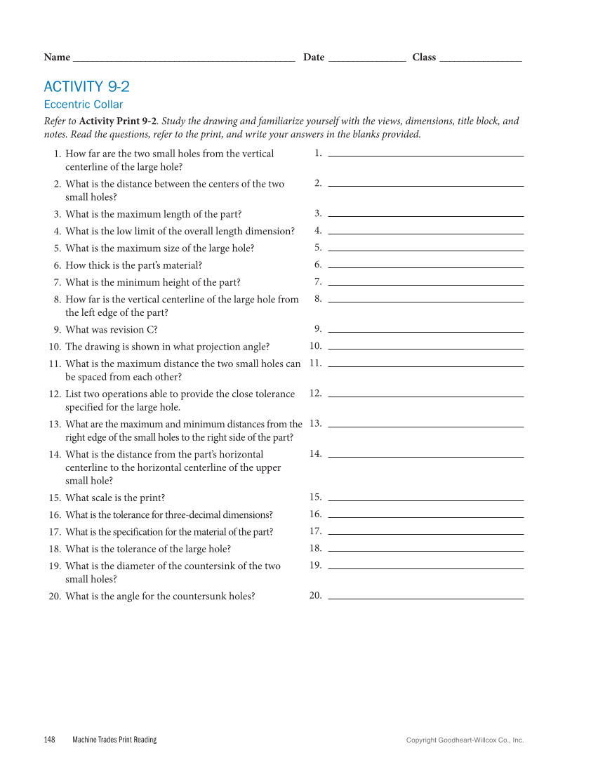 Machine Trades Print Reading 7e page 148
