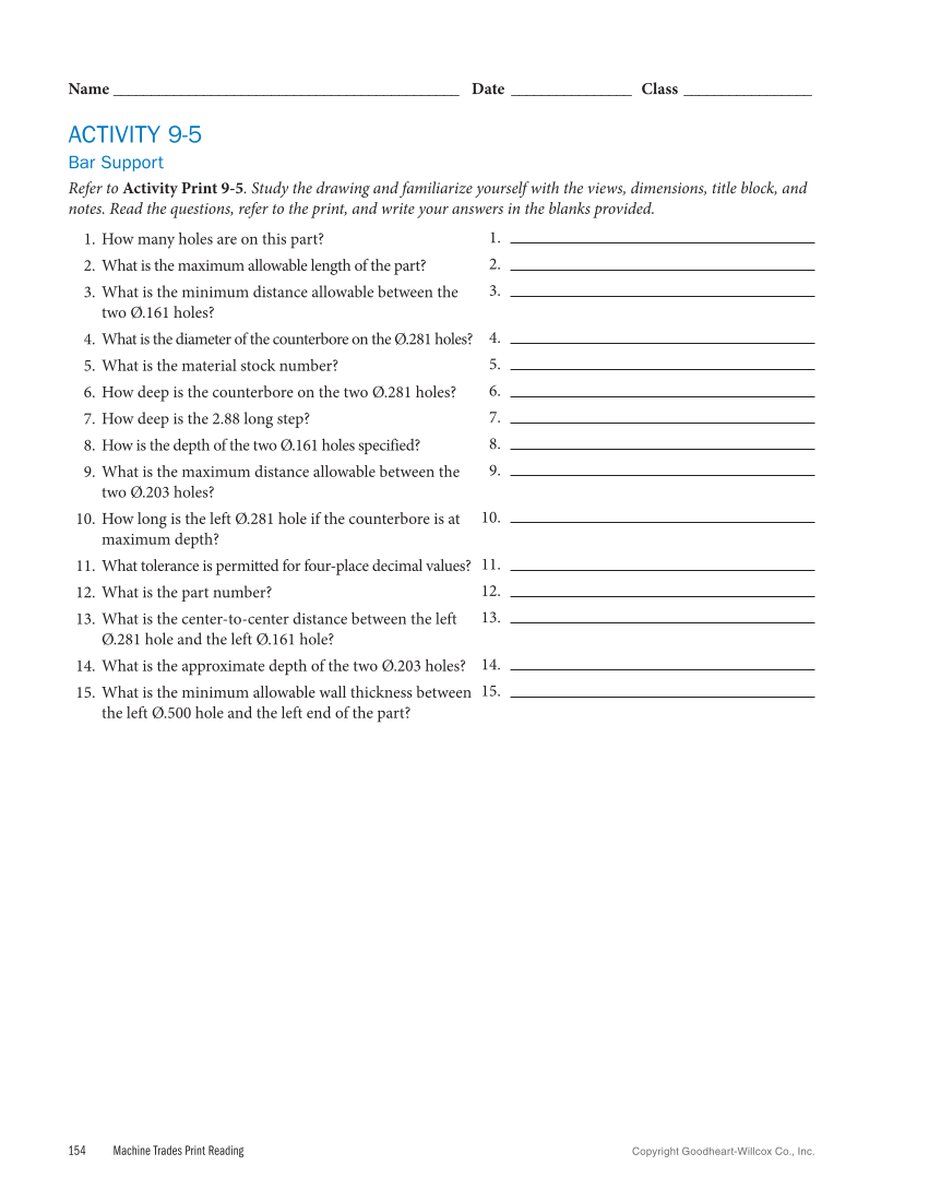 Machine Trades Print Reading 7e page 154