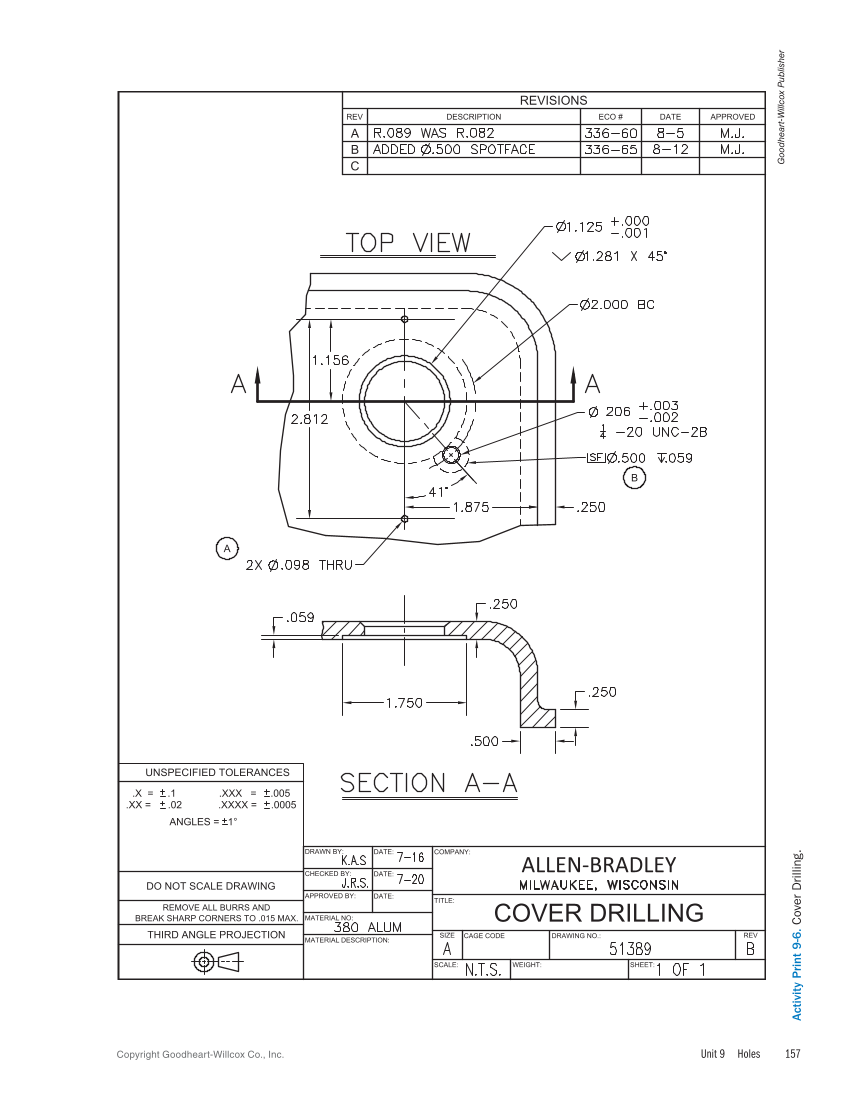 Machine Trades Print Reading 7e page 157