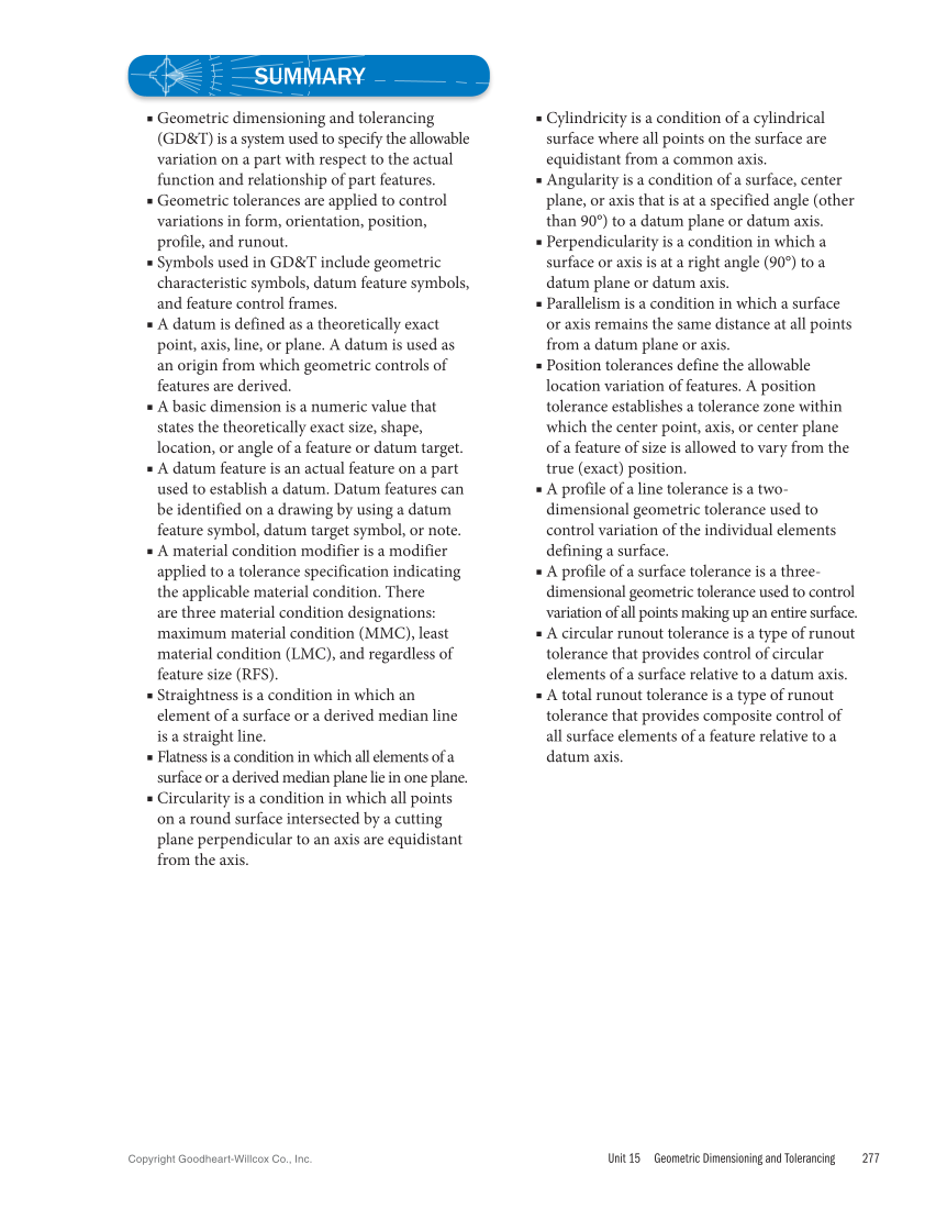 Machine Trades Print Reading 7e page 277