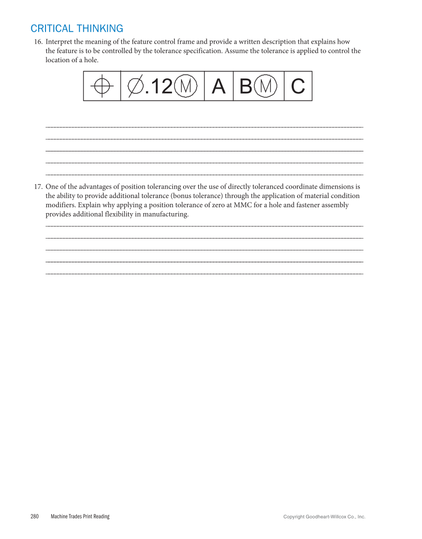 Machine Trades Print Reading 7e page 280