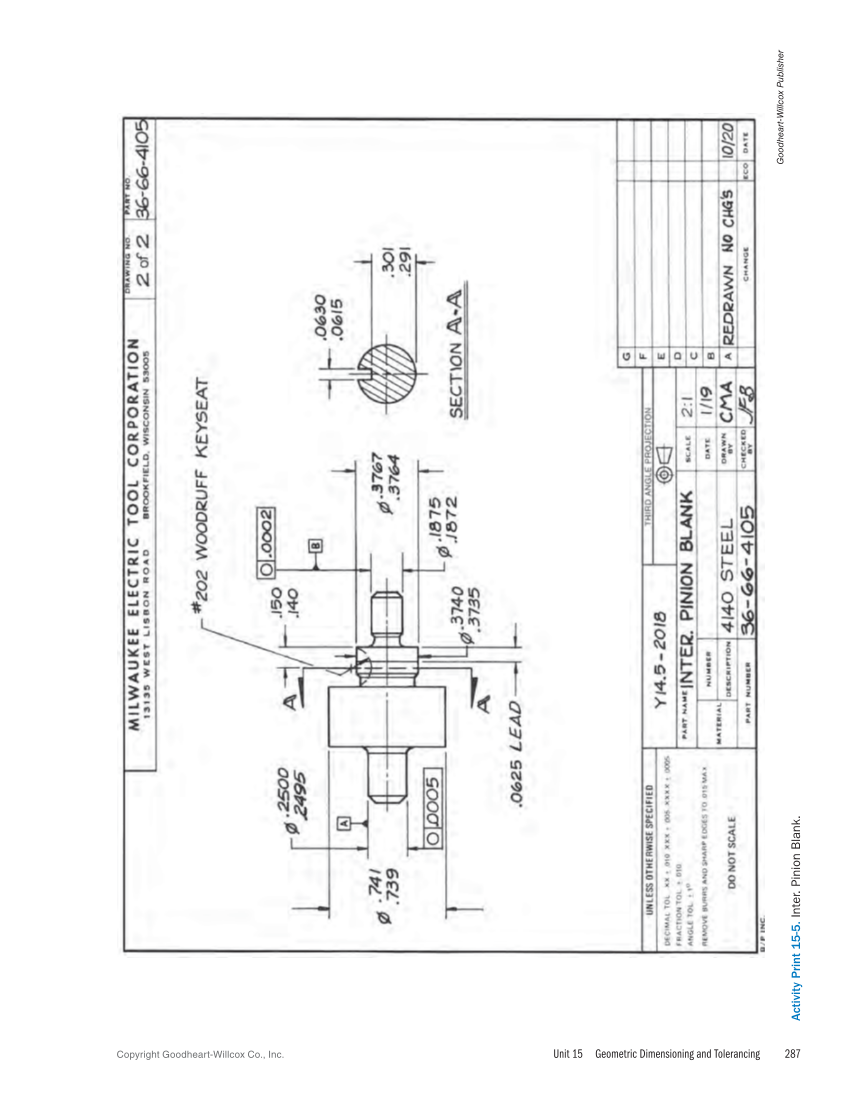 Machine Trades Print Reading 7e page 287