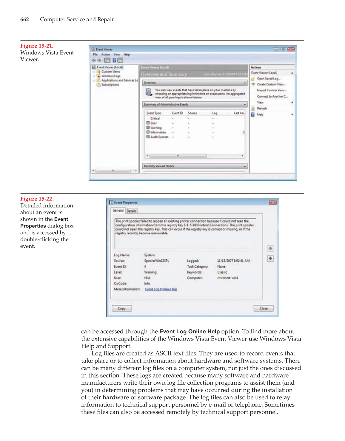 Computer Service and Repair, 3rd Edition page 662