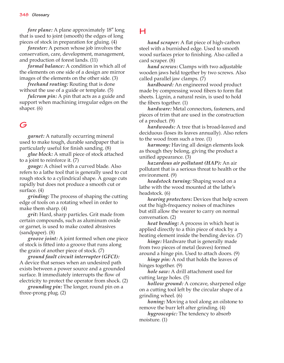 Exploring Woodworking: Fundamentals of Technology, 8th Edition page 354