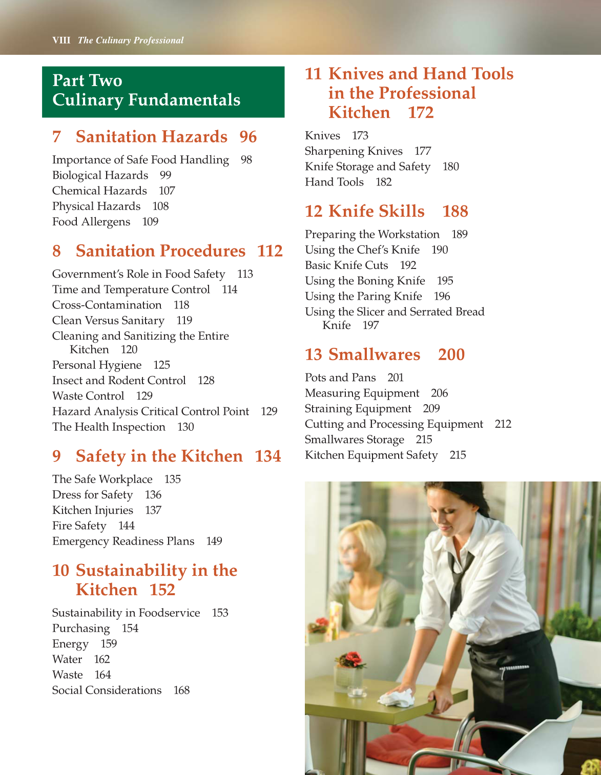 The Culinary Professional, 2nd Edition page VIII