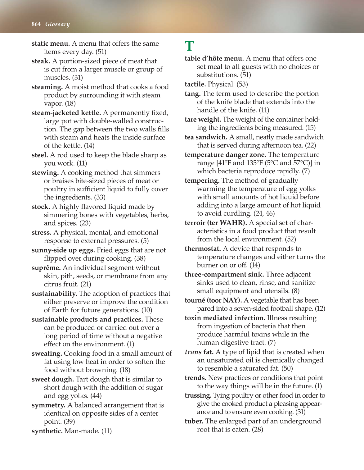The Culinary Professional, 2nd Edition page 864