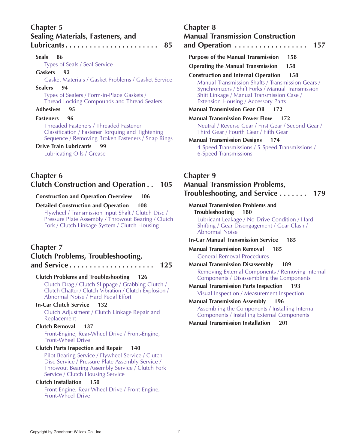 Manual Drive Trains and Axles, 3rd Edition page 7