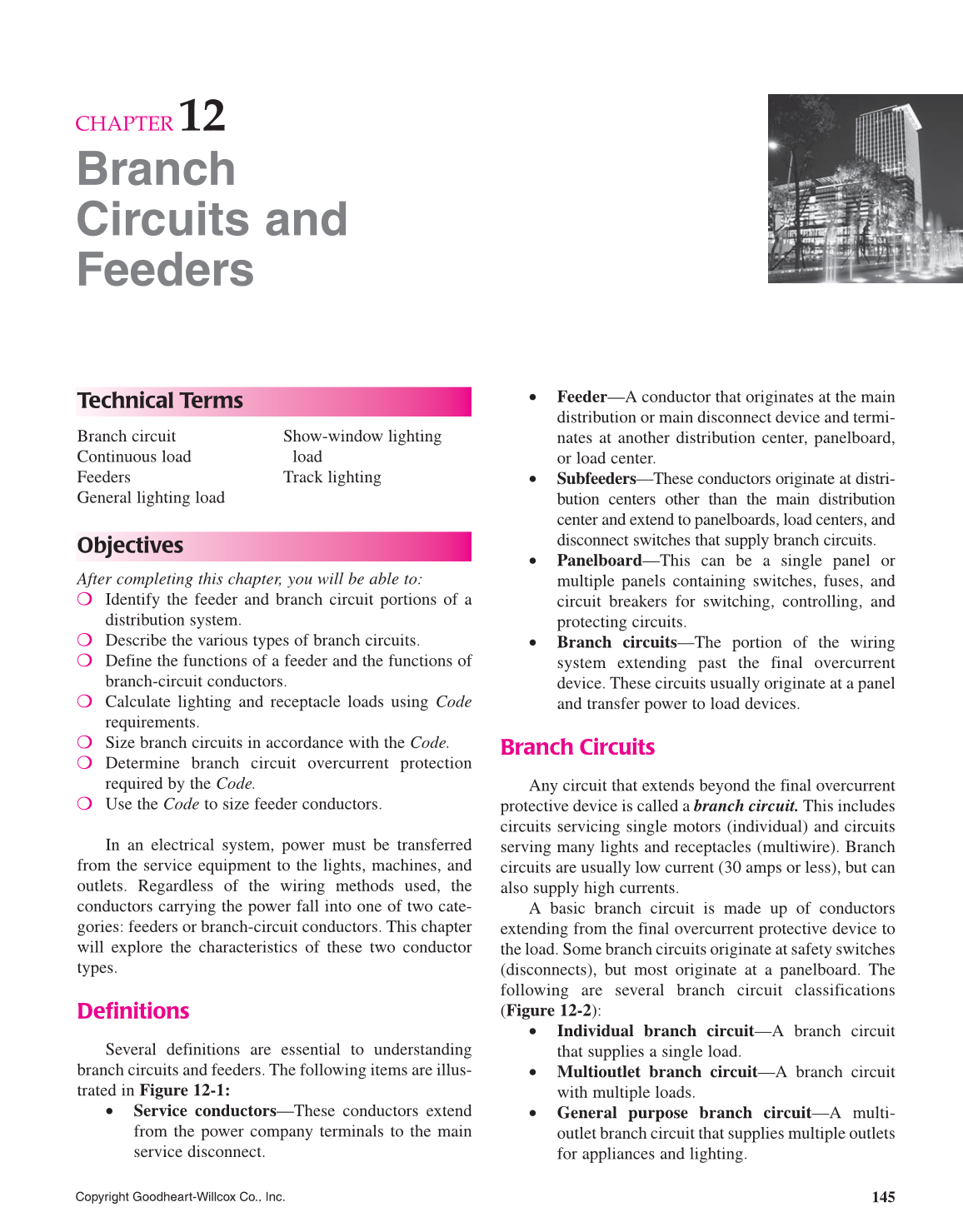 Modern Commercial Wiring, 6th Edition page 145