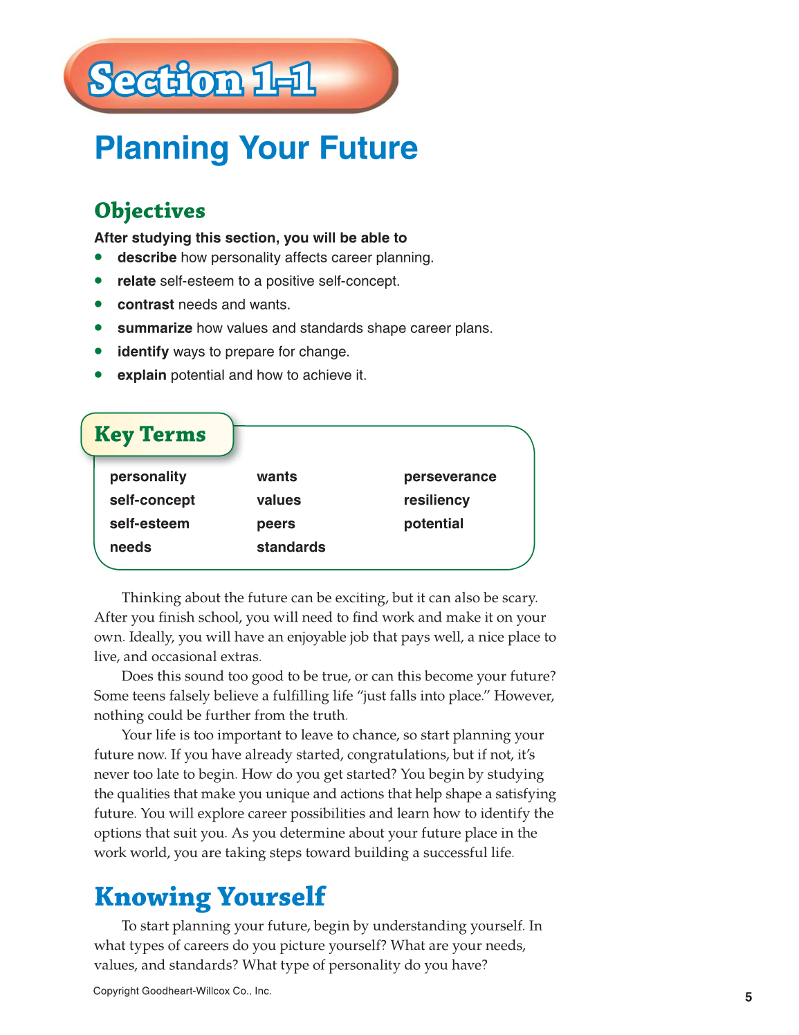 Succeeding in Life and Career: Foundations of Human Studies, 11th Edition page 5