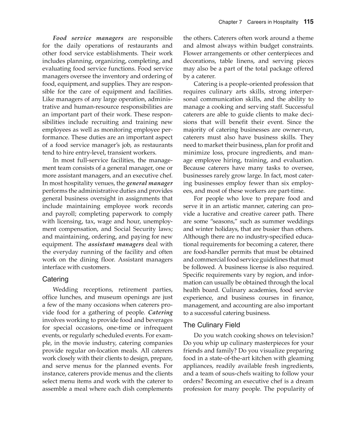 Foundations of Family and Consumer Sciences: Careers Serving Individuals, Families, and Communities, 2nd Edition page 115
