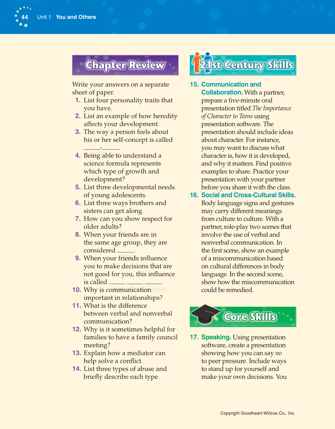 Exploring Life and Career: Introduction to Social Health, 7th Edition page 44