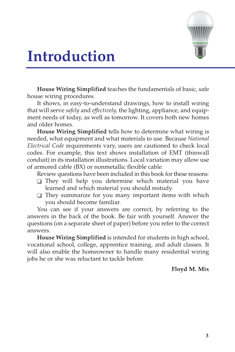 House Wiring Simplified, 14th Edition page 3