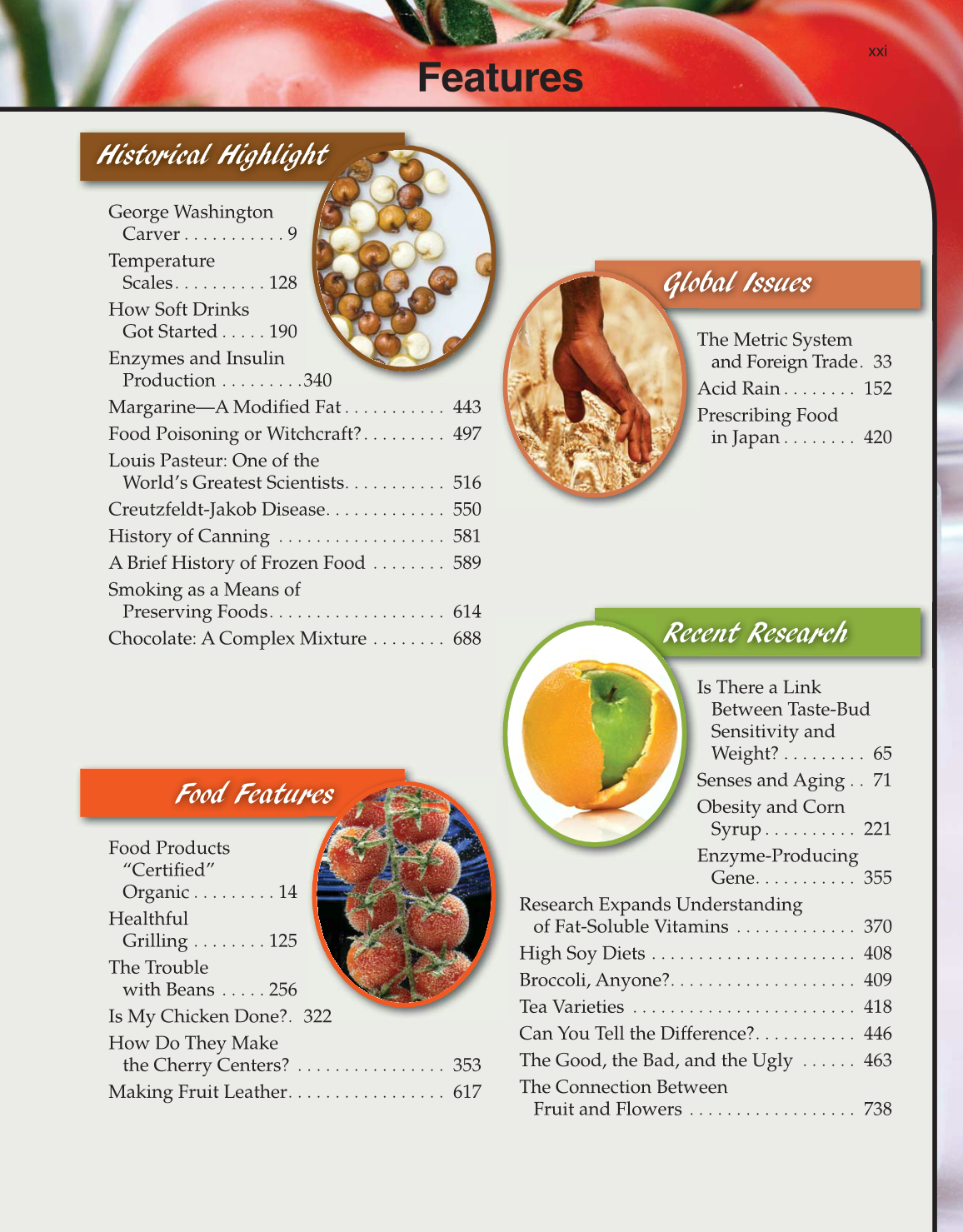 Principles of Food Science, 4th Edition page xxi