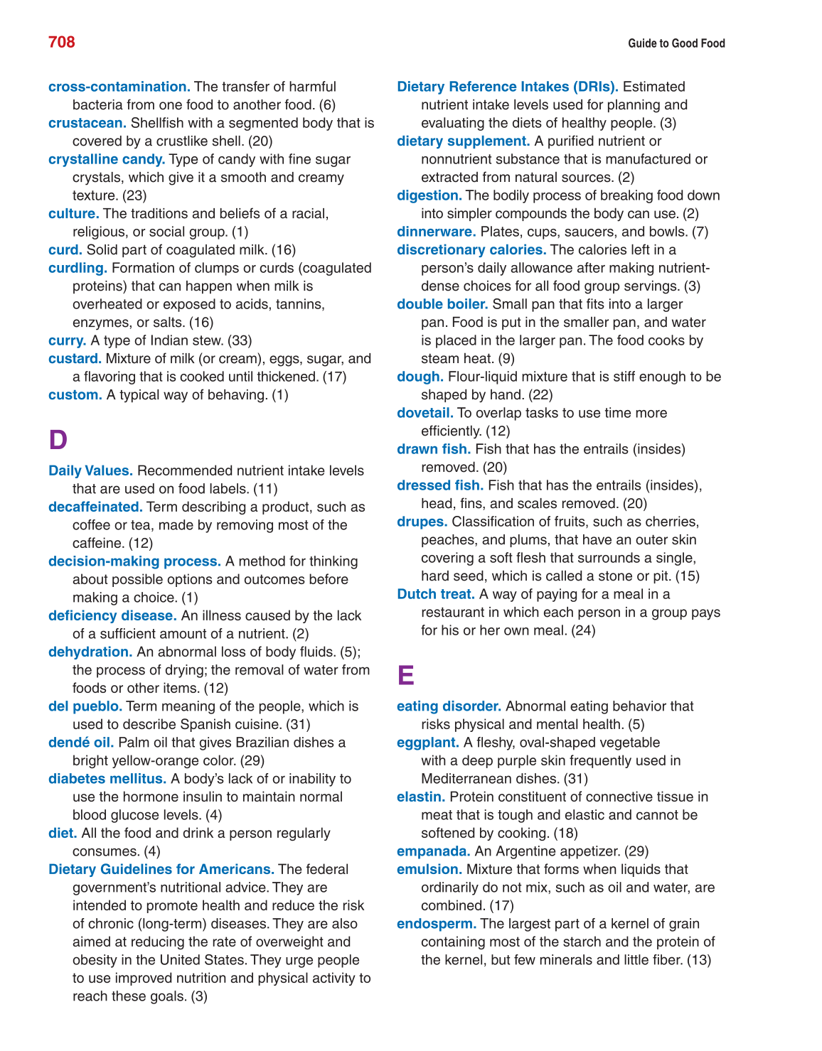 Guide to Good Food, 13th Edition page 708