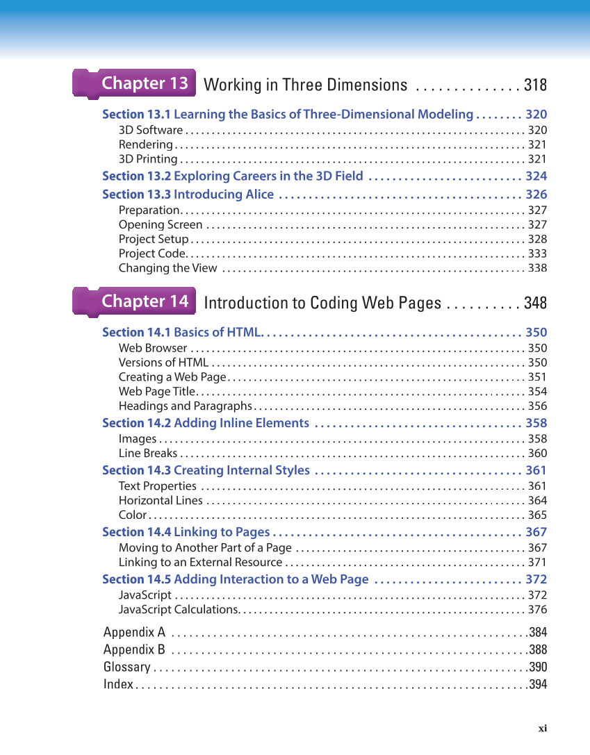 Introduction to Computer Science: Coding, 1st Edition page xi