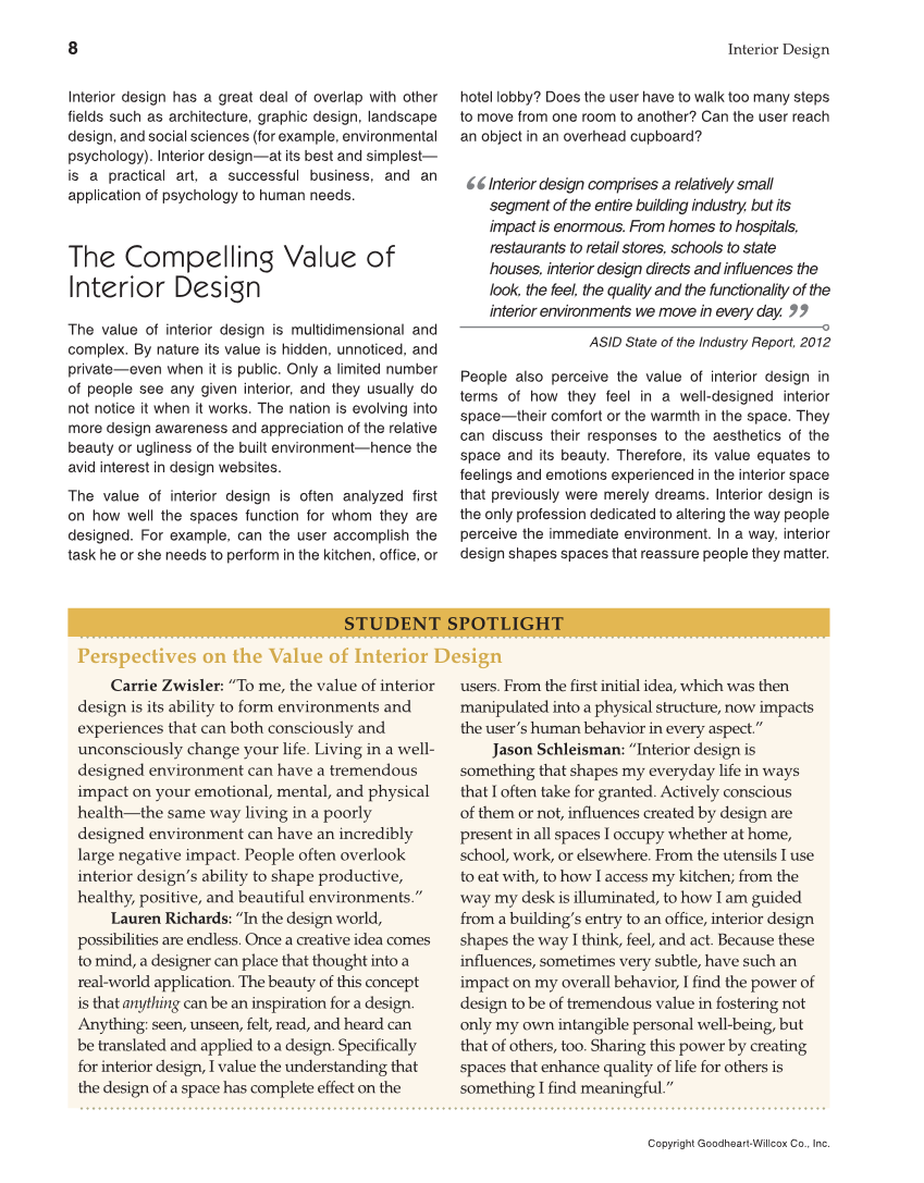 Interior Design, 1st Edition page 8