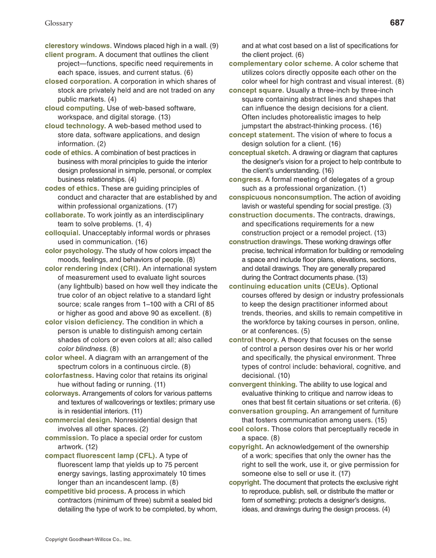 Interior Design, 1st Edition page 687
