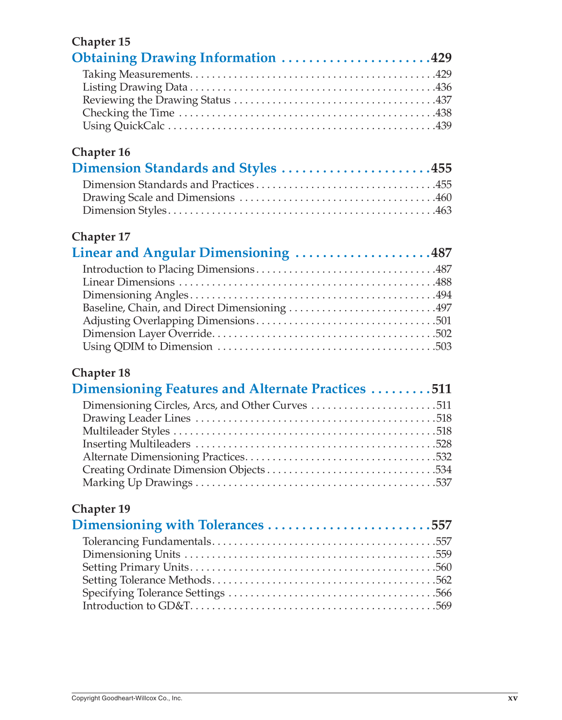 AutoCAD and Its Applications—Comprehensive 2016, 23rd Edition page xv