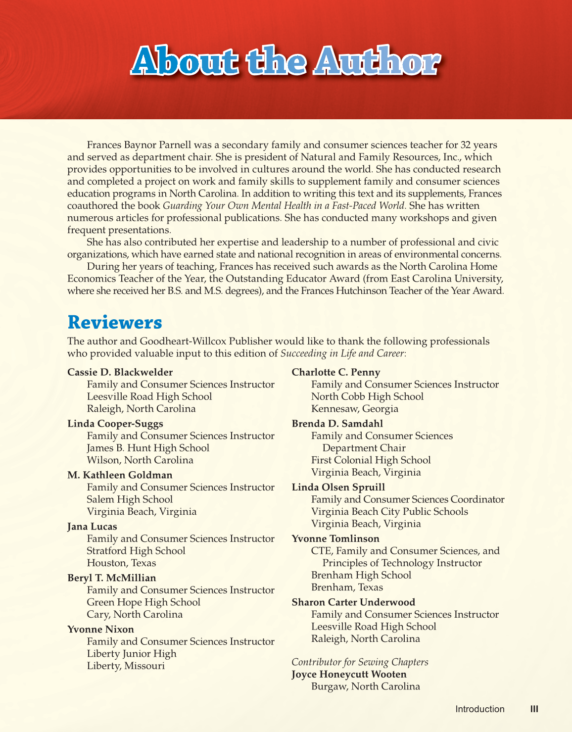 Succeeding in Life and Career, 10th Edition page III