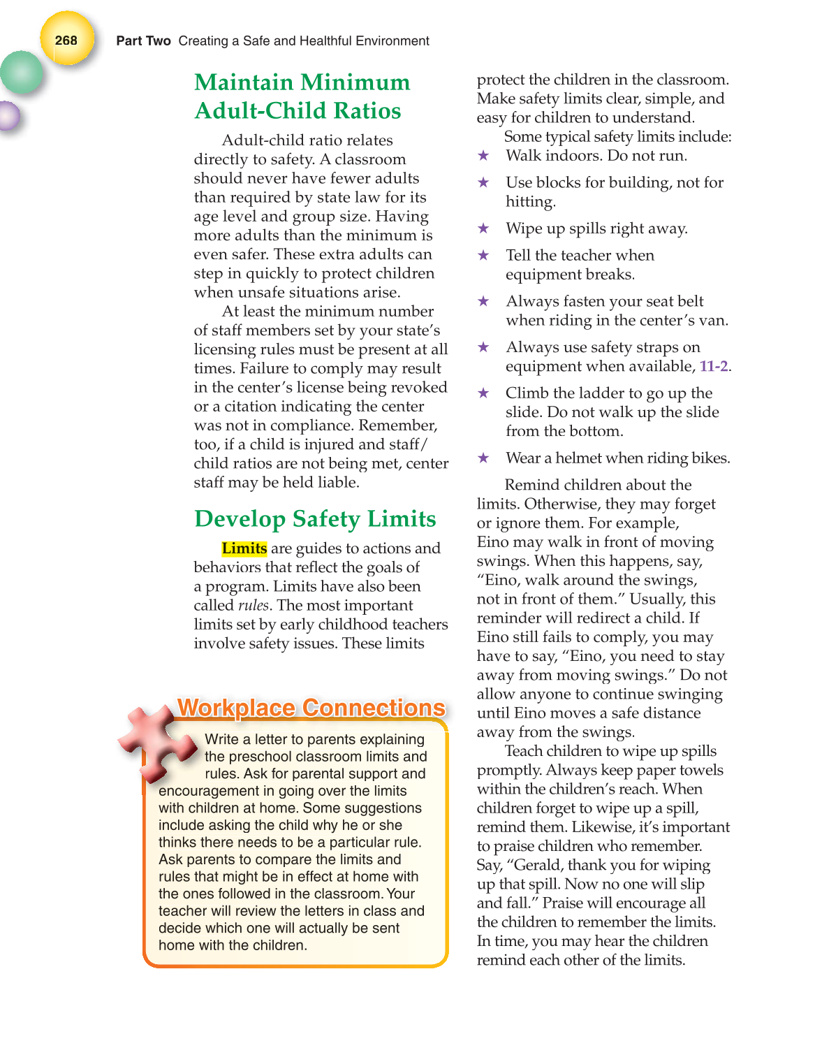 Working with Young Children, 7th Edition page 268