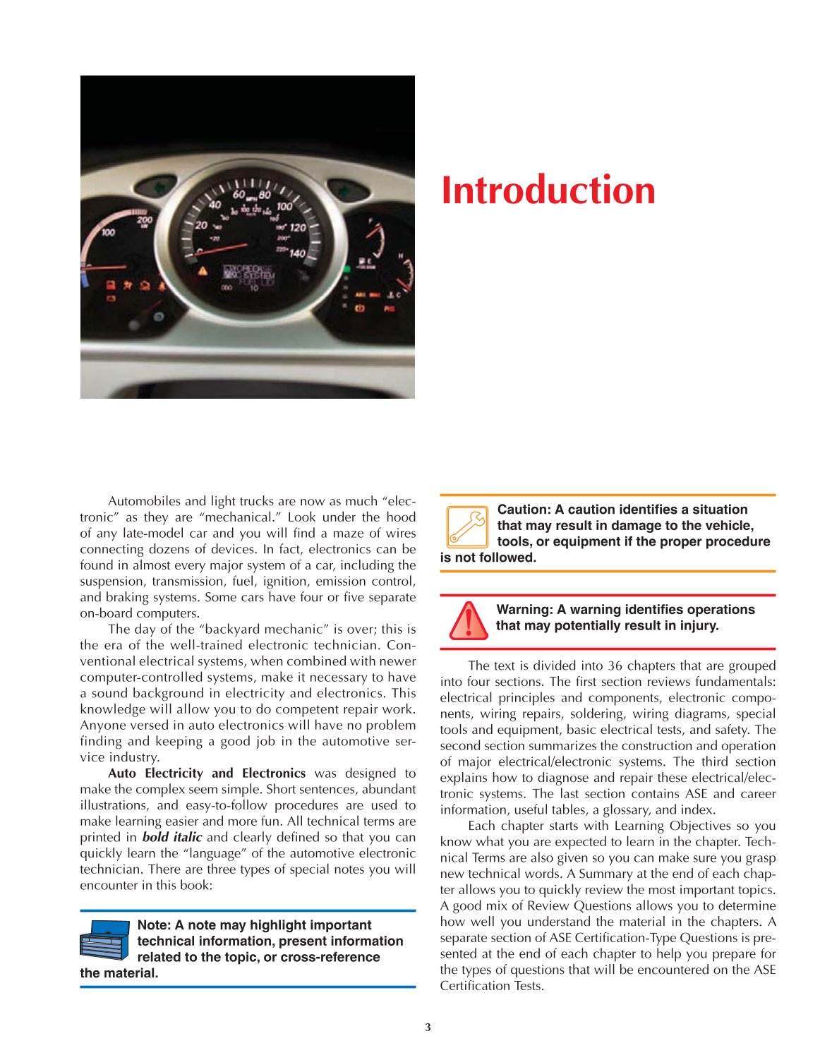 Auto Electricity and Electronics, A6, 5th Edition page 3