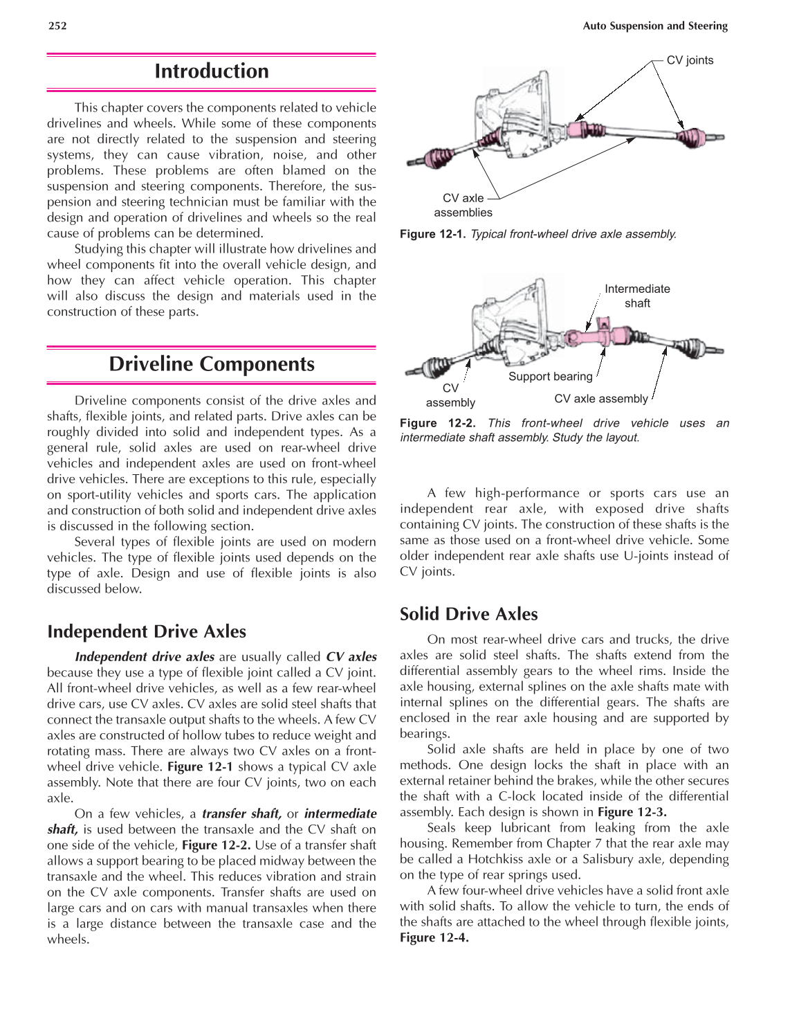 Auto Suspension and Steering, A4, 3rd Edition page 252