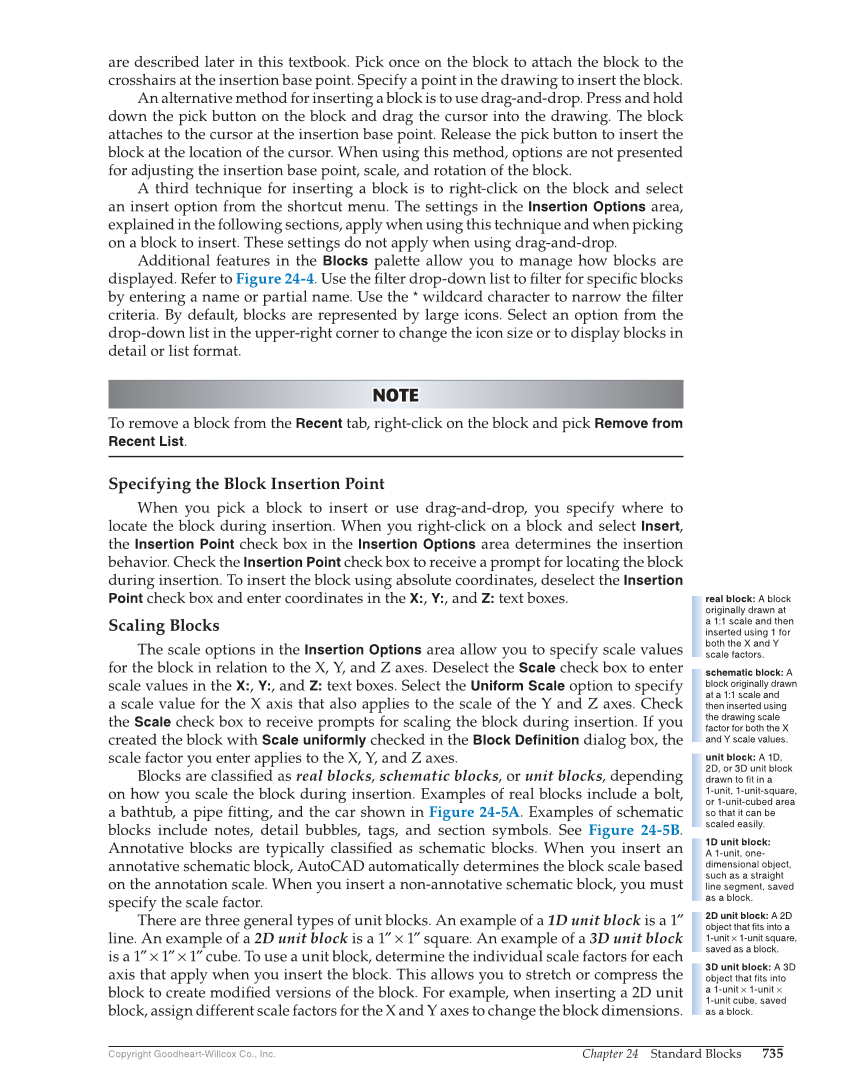 AutoCAD and Its Applications—Basics 2020, 27th Edition page 735