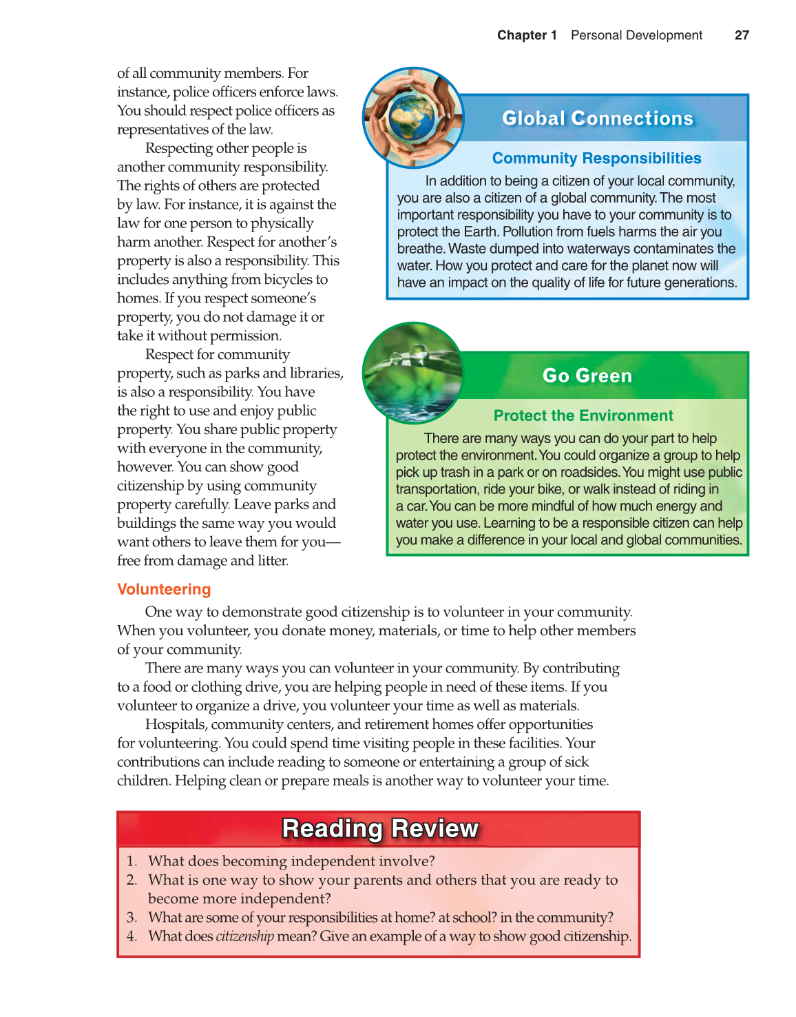 Preparing for Life and Career, 7th Edition page 27