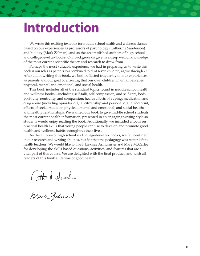 Essential Health Skills for Middle School 2e page iii