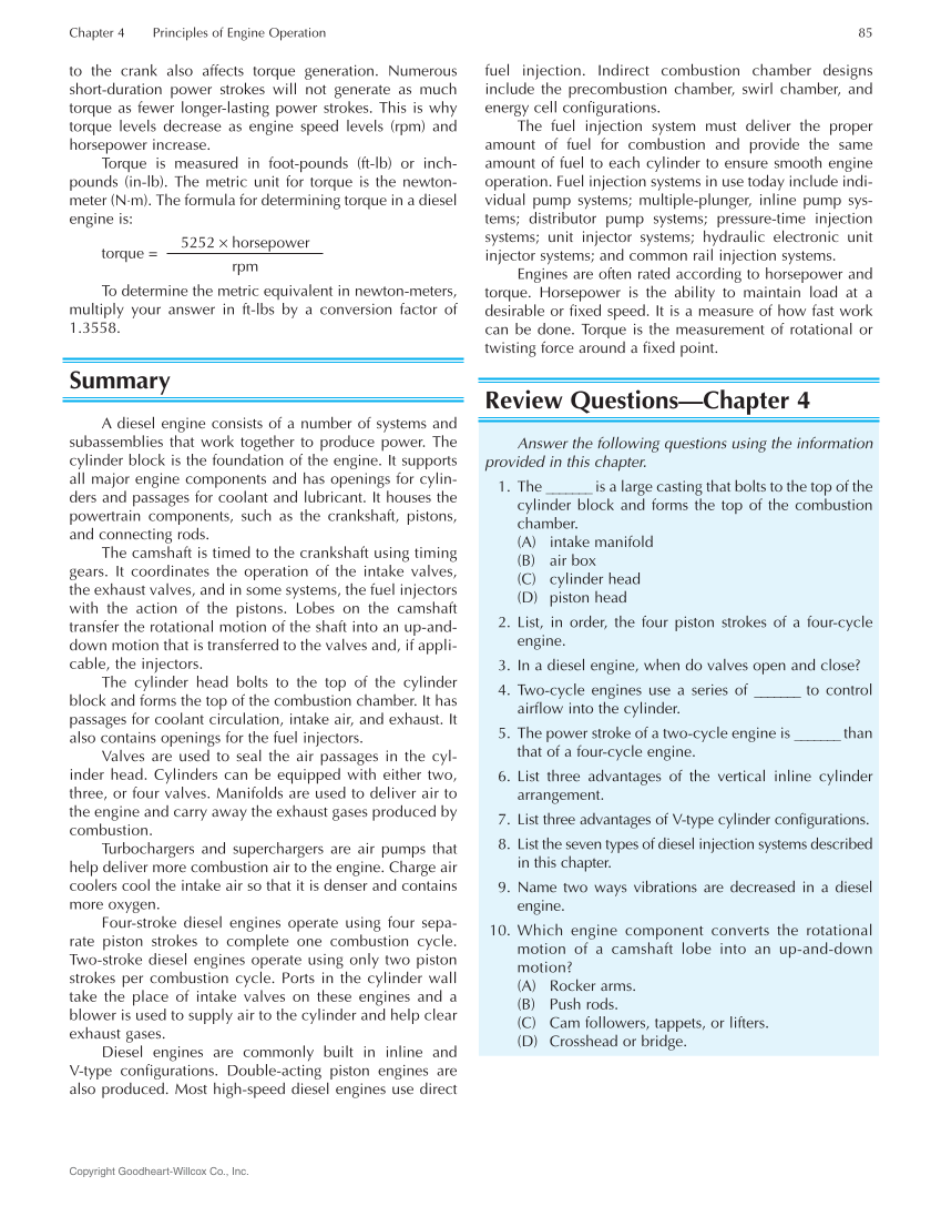 Diesel Engine Technology 9e page 85
