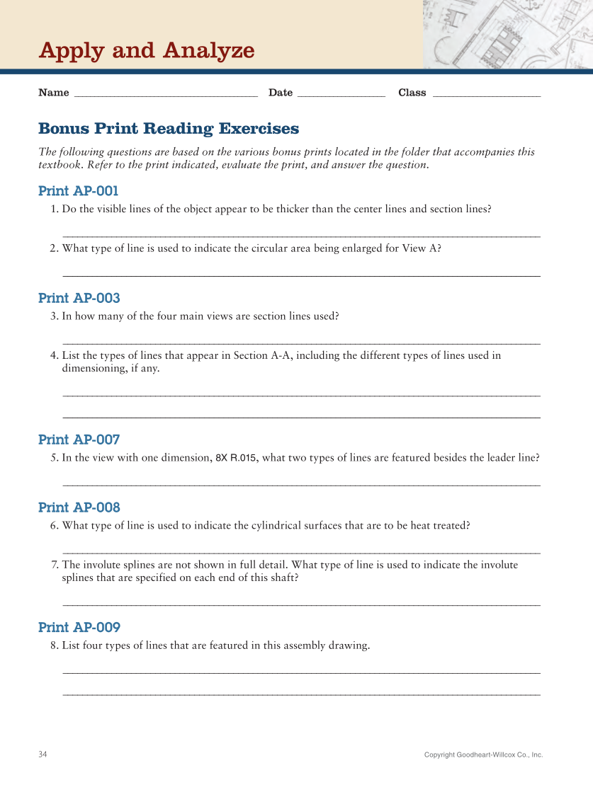 Print Reading for Industry 11e, Online Textbook page 34