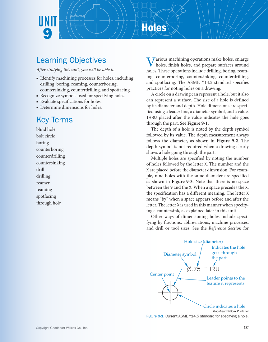 Machine Trades Print Reading 7e page 137