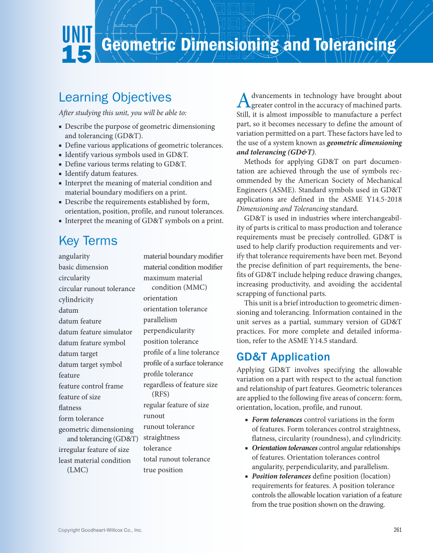 Machine Trades Print Reading 7e page 261