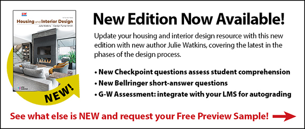 A new edition of Housing and Interior Design is now available! Click here to see what else is new and request your free preview sample!