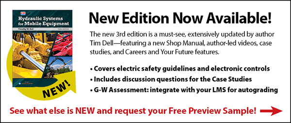 A new edition of Hydraulic Systems for Mobile Equipment is now available! Click here to see what else is new and request your free preview sample!